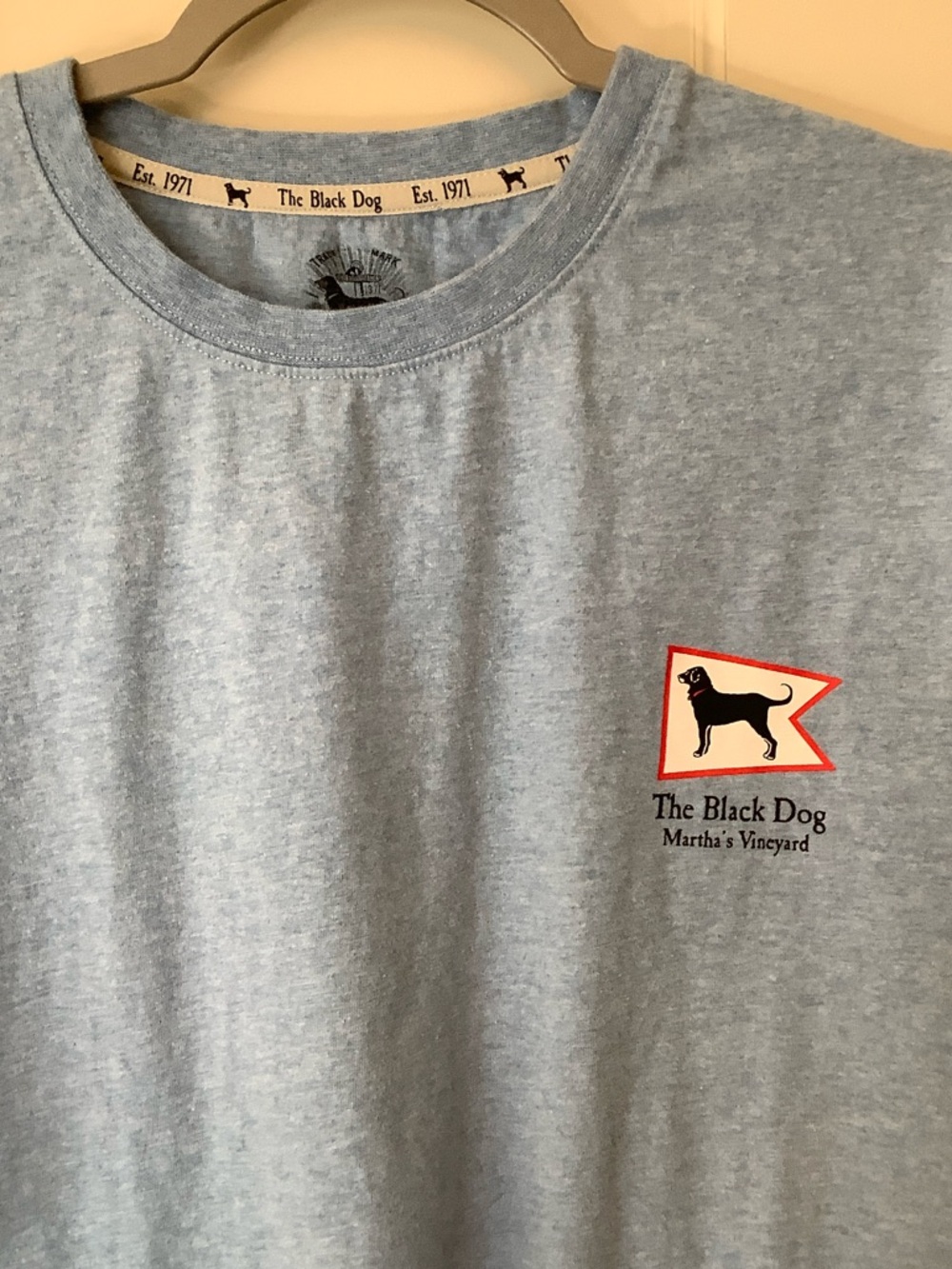 The Black Dog Sky Blue Logo Pocket T-Shirt - Picture 2 of 4